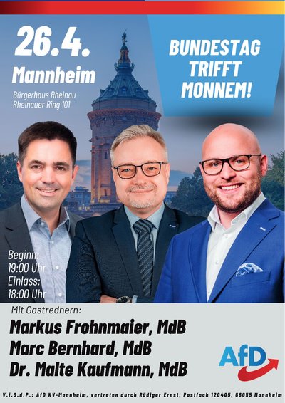 Event-Flyer Bundestag trifft Monnem! am 26.04.2024 in Mannheim