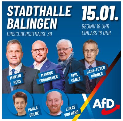 Event-Flyer Stadthalle Balingen